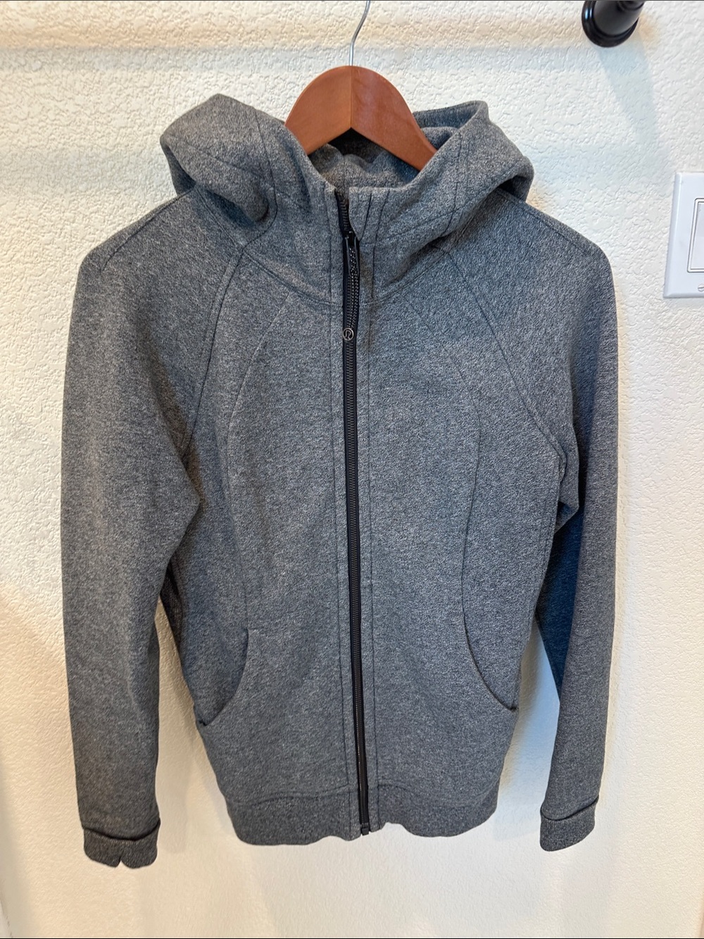 lululemon athletica Charcoal Gray Full-Zip Hooded Jacket